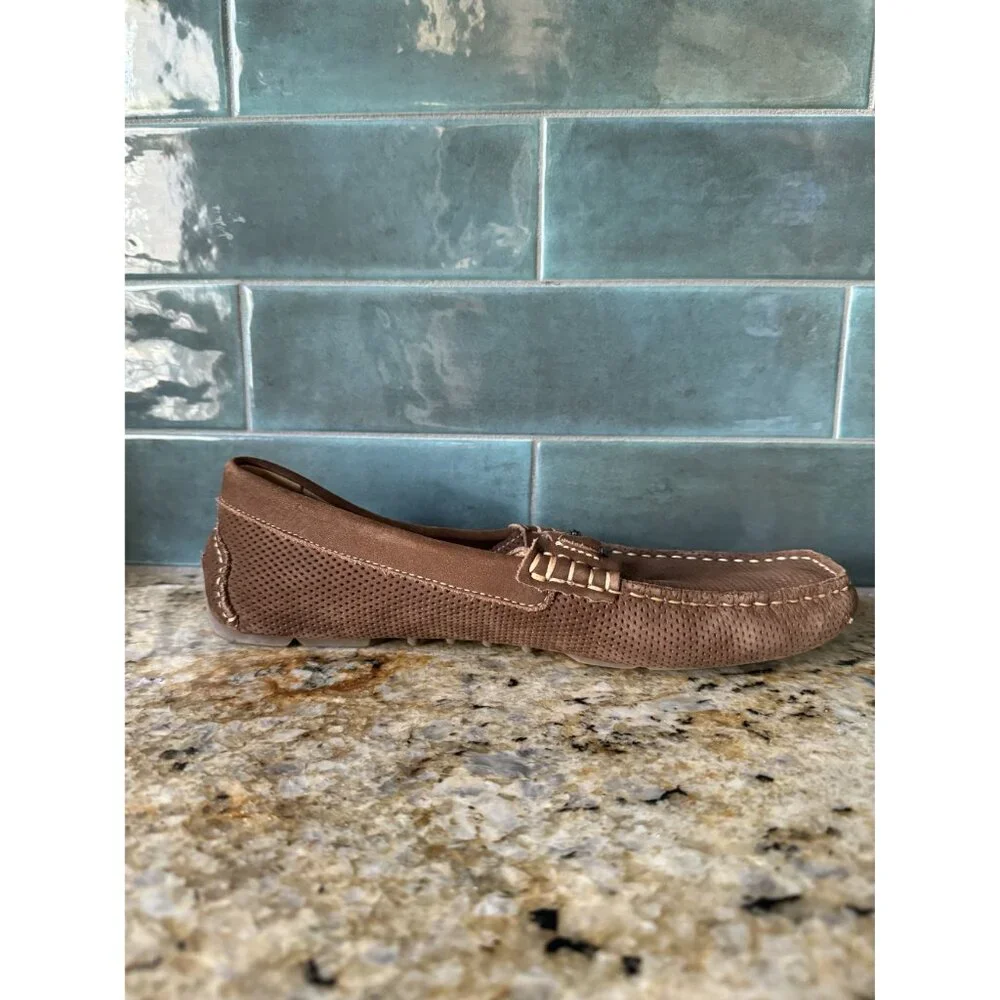 1901‎ Mens Brown Suede Driving Loafers Size 7.5M Comfort Horsebit Preppy Slip On